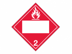 Hazard Class 2.1 - Flammable Gas, Removable Self-S