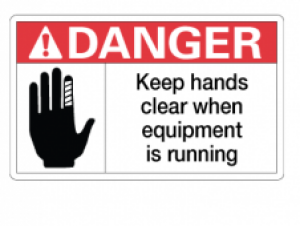 Keep Hands Clear When Equipment is Running, 3