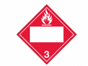 Hazard Class 3 - Flammable Liquid, Removable Self-